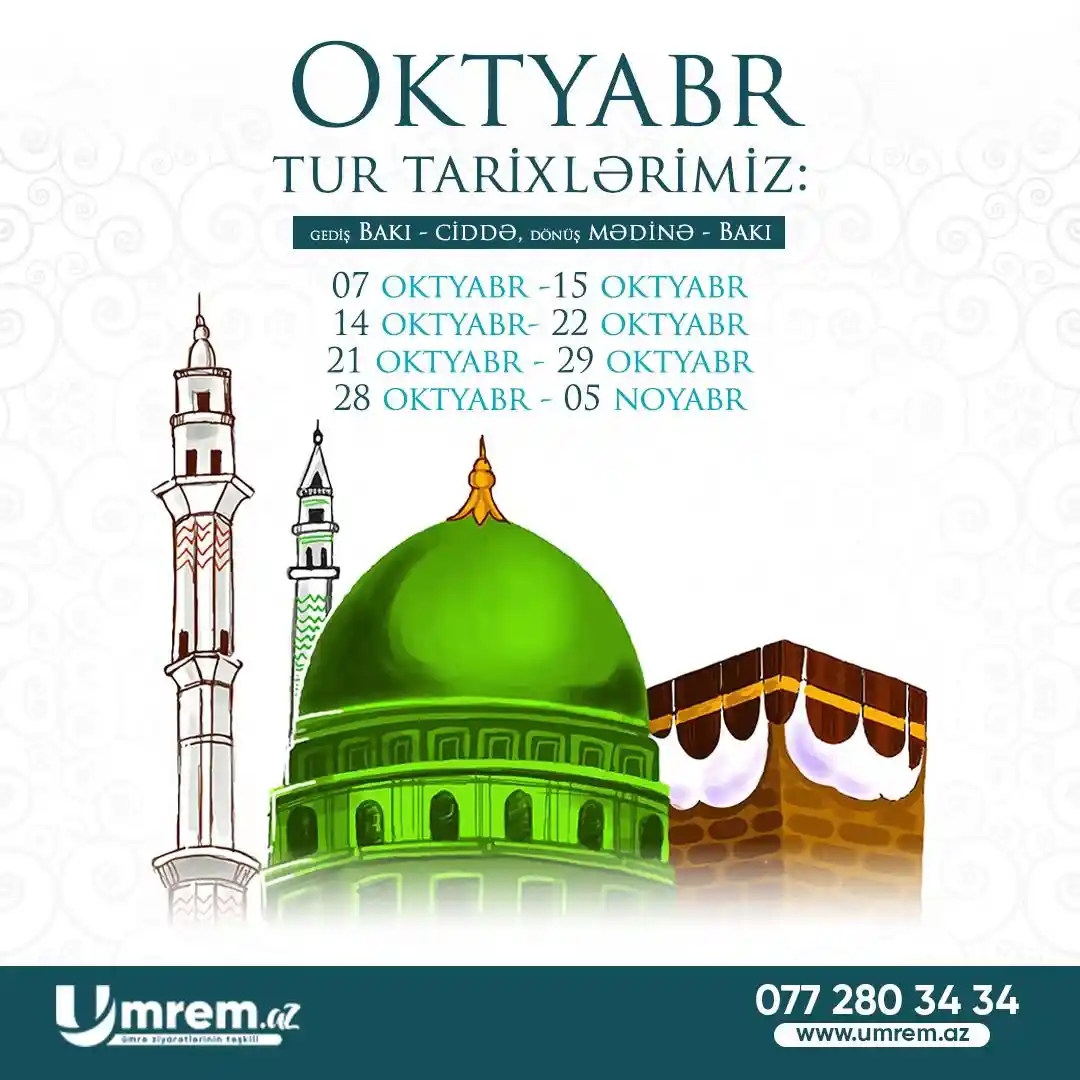 oktyabrda umre ziyareti turlari