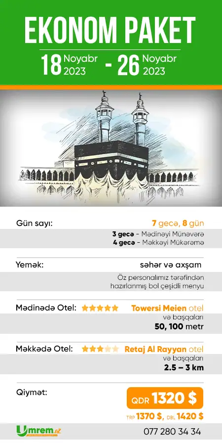 18 noyabr umre turlar qiymetler